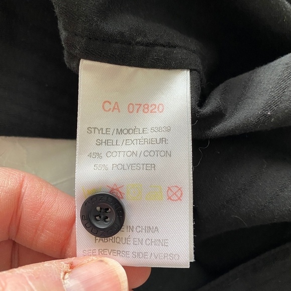 RipZone Men's Slim Fit Black Textured Short Sleeve Button Up‎ Shirt Size Large - Picture 7 of 12